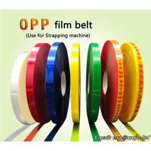 OPP tape For Strapping machine Transparent non adhesive OPP plastic belt Hot melt binding tape OPP film belt