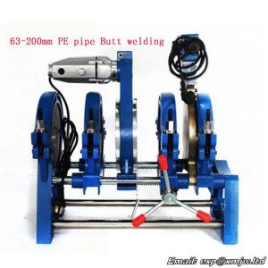 Manual PE PPR PVDF pipe Butt welding machine Welding pipe size 63-200mm PE tube Hot melt Butt Welder