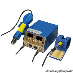 SMD hot air and soldering station YAXUN YX-886D+ 2 in 1 temperature Momery Function Rework station 5V 1A USB Output