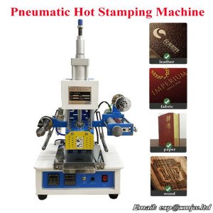 Multi-function Pneumatic Hot Stamping Machine Leather Embossing LOGO Branding Mark Positioning Slider Bronzing Equipment