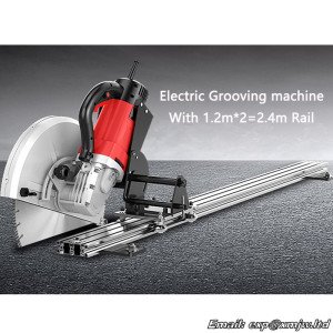 Electric Grooving machine With Rail Concrete wall Slotting Water and Electricity Installation Wall Cutting machine With Track