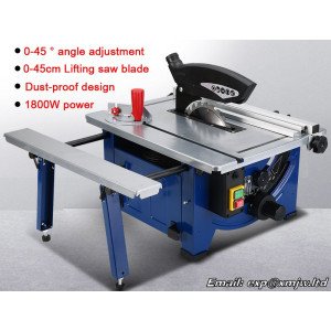 Small Multifunctional Table Saw 1800W Wood/Metal/Plastics sheet Dust-free Cutting Household Electric tools For Woodworking