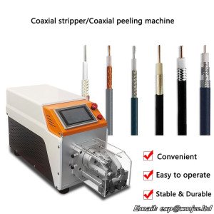 Automatic Coaxial line Stripping machine RF audio Cable Peeling machine Rotary Cutting of Shielded wire Line Stripper