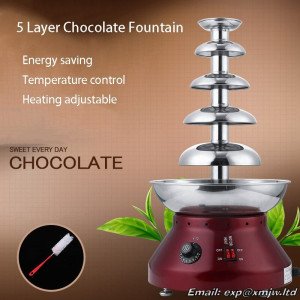 5 layer Chocolate fountain machine Automatic small household commercial wedding hall Chocolate party waterfall machine