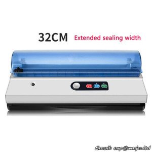 Household vacuum bag packaging machine with Cutter Automatic Food compression Vacuum pumping machine Vacuum bag Sealer DZ-320