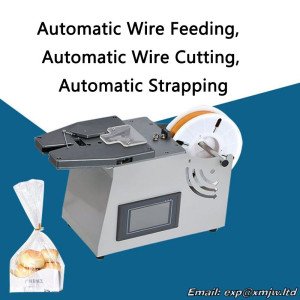 Automatic Gold wire Banding/Strapping machine LCD screen Supermarket Plastic bag Tying machine Food Packaging/Sealing machine