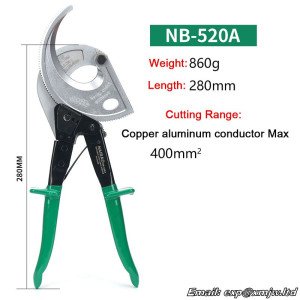 Direct sales Ratchet Cable Cutter NB-520A gear Manual Cable Cutting pliers Labor-saving Copper Aluminum scissors