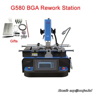 G580 Semi-automatic 3 Zones Hot Air BGA Rework Station For Laptops Game Consoles 220V 4800W