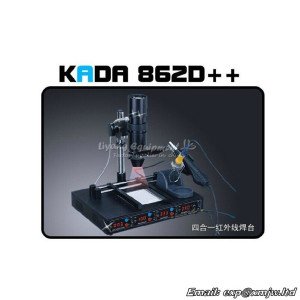 KADA 862d++ 4 in 1 full auto IRDA Infrared soldering station BGA reballing rework station 220V 110V