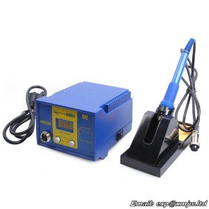 Digital display thermostatic welding table including soldering iron frame handle, temperature-regulating electric soldering iron