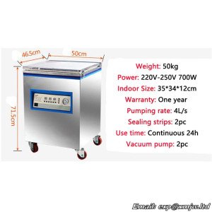 Food vacuum sealer,Automatic Commercial large-table vacuum packaging machine,Aluminum bags food rice tea vacuum Dry Wet sealing