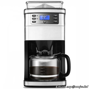 12cups Home small automatic American Coffee machine Coffee power/bean grinding machine for fresh brewed coffee pot