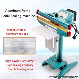 8mm wide High-power Aluminum frame Pedal Aluminum foil bag Sealing machine Dry and Wet products Plastic bag Sealing machine