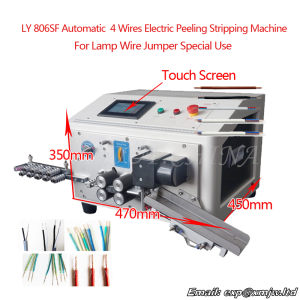 806SF Automatic Computer 4 Wires Touch Screen Electric Peeling Stripping Cutting Machine For Lamp Wire Jumper Special Use