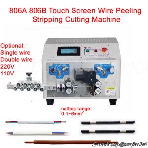 0.1mm-6mm2 806A 806B Single Or Double Touch Screen Electric Peeling Stripping Cutting Machine For Computer Strip Wire